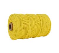 3mm Colorful Cotton Cord Rope Thread Twisted Macrame String DIY Home Wedding Decoration Supply 110yards(Lemon Yellow)