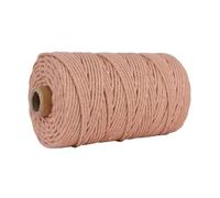 3mm Colorful Cotton Cord Rope Thread Twisted Macrame String DIY Home Wedding Decoration Supply 110yards(Coffee-1)