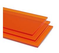3mm Colour Acrylic Sheet Plastic A5 / A4 / A3 Cut to Size (Colour Tint - Amber Orange 300, A4-210mm x 297mm)