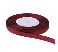 3mm Double Sided Satin Polyester Ribbon Rolls, 50 Metres for Fabric Bows Wedding Gift Wrapping Supplies Ornaments Party Favor Braids Baby Shower Decoration Floral Arrangement, Burgundy