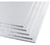 3mm Double Thick Quality, Square Silver Cake Board with Smooth Turned Edge Decoration | Strong Hardboards | For Celebration, Birthday Cakes, Cake Tiers, Cupcakes Etc. (5, 8 Inch)