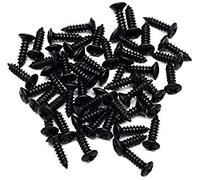 3MM Electric Guitar Bass Pickguard Screws Pick Guards Scratch Plate Mounting Screws for Fender Strat ST Tele TL Stratocaster Telecaster LP Les Paul SG Guitar, Black (Pack of 100)