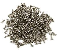 3mm Electric Guitar Bass Pickguard Screws Scratch Plate Mounting Screws for Fender Strat Tele Stratocaster Telecaster Les Paul SG, Chrome (Pack of 100)