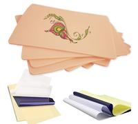 3MM Fake Skin with Transfer Paper - YANGNA 10Pcs Practice Skins with 30Pcs Stencil Papers Tattoo Fake Skin Practice Thermal Stencil Paper for Tattooing Supplies