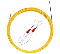 3mm Fiberglas Fish Tape Cable Puller,Electrical Wire Pulling Rod Through Wall Tool,Fish Tape Cable Rods,Electrician Threading Device (10M,Yellow)