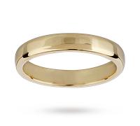 3mm Flat Comfort Fit Ladies Court Ring In 18 Carat Yellow Gold - Ring Size N