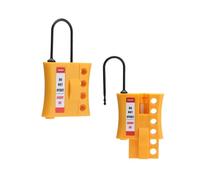 3mm Lockout Hasp 2 Pack Lockout Tagout Hasp Tagout Stop 4 Hole Insulated Loto Safety Lock for 3-6mm Keyholes Power Plants and Other Places