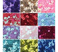 3mm Mini Tiny Flat Sequins Black Gold Colors 17500pcs Loose Sequins for Embroidery, Applique, Arts, Crafts and Embellishment