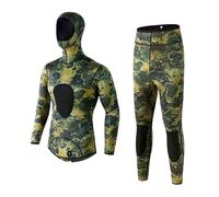 3MM Neoprene Two Pieces Surfing Snorkeling Kayaking Spearfishing WetSuit For Adults Scuba UnderWater Hunting Swim Diving Suits(Blue,XXL)