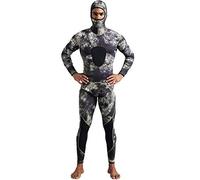 3mm Neoprene Wetsuit, Camouflage Split Two-Piece Men's Scuba Diving Swimming,Surfing Warm Sunscreen Wetsuit for Fishing Suit Water Sports,L
