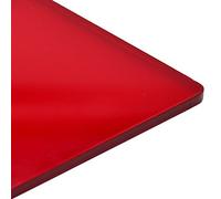 3mm Perspex Ruby Red Transparent Gloss Cast Acrylic Plastic Sheet 16 SIZES TO CHOOSE (600mm x 600mm)