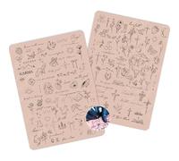 3MM Pink Tattoo Practice Skin - Professional Silicone Sheets, Pre-Printed Stencils, Realistic Silicone Material, Double-Sided Reusable for Tattoo Skill Training (3MM-Pink Pad-02-2pcs)