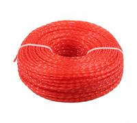 3mm Red Nylon Trimmer Line for Lawn Mowers, Grass Cutting Rope Accessory Compatible with Most Gas and Electric Trimmers(One plate of 4.2 g)