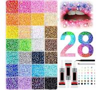 3mm Resin Rhinestones for Bedazzling Kit, Colorful Jelly Rhinestone Bedazzler Kit, Mixed Colors Flatback Gems for Diamond Art Bedazzled Nail Art DIY Crafts Phone Case Clothing (30000)