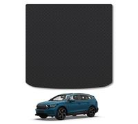 3mm Rubber Boot Liner for Skoda Enyaq (2021+) Boot Mat Protector Anti-Slip Durable Waterproof CAD Laser Cut Tailored Fit Pet Dog Friendly Accessory Black All-Weather Protection Water-Resistant