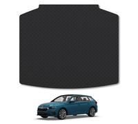 3mm Rubber Boot Liner for Skoda Scala (2019+) Boot Mat Protector Anti-Slip Durable Waterproof CAD Laser Cut Tailored Fit Pet Dog Friendly Accessory Black All-Weather Protection Water-Resistant