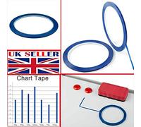 3mm Self Adhesive Whiteboard Grid Gridding Marking Tape Non Magnetic Fine Tapes (Blue)