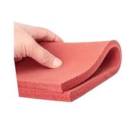 3mm Silicone Foam Sponge Plate Sheet Slab Heat Resist Insulation Gasket Blanket, for Hot Stamping Machine Max 260-280 ℃ Red(200x250mm)