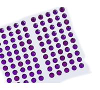 3mm SS12 Purple Amethyst Self Adhesive Acrylic Rhinestones Plastic Face Gems Stick On Body Jewels for DIY Cards and Invitations Crafts Bling Sticker - 5 Sheets - 500PCS