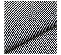 3mm Stripe Polycotton Fabric Material Horizontal Candy Stripes for Dress/Craft Sewing 45" - 112 cm Wide | Same Day Dispatch | Sold by The Metre | FABRICS KING ONLINE (Black, 1 Metre)