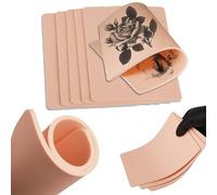 3mm Tattoo Practice Skin - PEPAX 6Pcs 19 x 14 cm Blank Fake Skin Double Sides Tattoo Skin Practice for Beginners and Artists