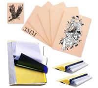 3MM Tattoo Practice Skin Transfer Paper Kit - Rayyl 6pcs Tattoo Fake Skins 3MM Thick with 10PCS Tattoo Transfer Paper for Beginners & Artists Tattoo Supplies