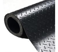 3mm Thick Heavy-Duty Rubber Gym Floor Mat Non-Slip Waterproof Protector for Garage Shed & Workshop Tear-Resistant Industrial Runner (1m x 5m / 3.3ft x 16.4ft)