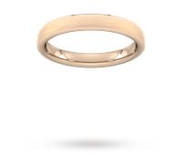 3mm Traditional Court Standard Polished Chamfered Edges With Matt Centre Wedding Ring In 9 Carat Rose Gold - Ring Size N