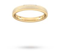 3mm Traditional Court Standard Polished Chamfered Edges With Matt Centre Wedding Ring In 9 Carat Yellow Gold - Ring Size L