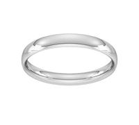 3mm Traditional Court Standard Wedding Ring In 9 Carat White Gold - Ring Size M