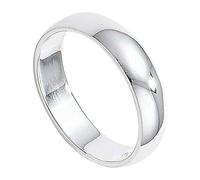 3mm Wedding Band Ring Sterling Silver Rhodium Plated 925 hallmark Sizes J - R - Size: R