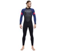 3mm Wetsuit for Men Women, Full Diving Suits, Stretch Long Sleeve One Piece Dive Skin Front Zip Thermal Thicken for Diving Scuba Surfing Snorkeling Kayaking Water Sports UPF50+ Neoprene