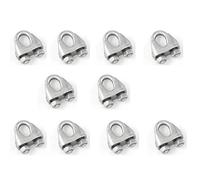 3mm Wire Rope Clamps- A4 316 Marine Grade Stainless Steel U Bolt Saddle Fasteners for Boat Rigging, Yacht, Sailing, Fencing & Outdoor Cable Tensioning (Pack of 10)