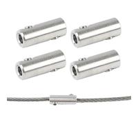 3mm Wire Rope Clips in 4Packs,Stainless Steel Wire Rope Thimble Wire Rope Cable Clamp,Wire Rope Lock with End Screw Stopper
