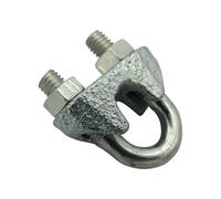 3MM Wire Rope Grips x10 - DIN741 Galvanised Commercial Cable Clamp Bulldog Clip