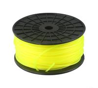 3mm x 100m Nylon Trimmer Line Wire, Yellow Square for Grass Brushcutters, Designed for Long Term Use
