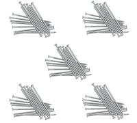 3mm x 100mm Round Headed Wire Nails for Concrete Brick Wood 80pc Zinc Plated