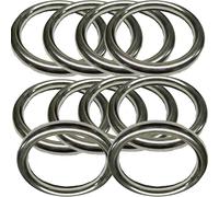 3mm x 30mm O Rings, Pack of 10 - A4 316 Marine Grade Stainless Steel Welded Polished Round Ring for Bag Making, Dog Collars, Webbing, Equestrian, Boat & DIY Craft