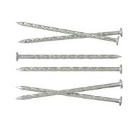 3mm x 60mm Extra Strong Hardened Heavy Duty Galvanised Square Twisted Nails for Constructions and Woodwork (Pack of 100)