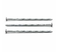 3mm x 60mm (Pack of 100) Extra Strong Hardened Heavy Duty Zinc Plated Square Twisted Nails for Constructions and Woodwork - N15A