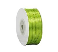 3mm x 91m Thin Emerald Green Ribbon Thick Satin Ribbon, 1/10 inch Slim Vivid Green Ribbon for Gift Wrapping Wedding Christmas Birthday Cake Hair Bow Florist Bouquet Crafts Decorations
