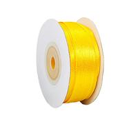 3mm x 91m Thin Yellow Ribbon Thick Helloween Satin Ribbon, 1/10 inch Slim Yellow Ribbon for Gift Wrapping Wedding Halloween Xmas Birthday Cake Hair Bow Florist Bouquet Crafts Decorations