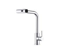 3Mode Stainless Steel Waterfall Kitchen Faucet Hot & ColSingle Holeeck Mount Mixer Tap with Stream & Sprayer for Modern Sin