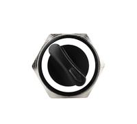 3MOG7Y1 16MM 19MM 22MM Self-return Self-locking Waterproof DPDT Illuminated Metal Selector Knob Rotary Switch 2 3 Position LED Lamp Red