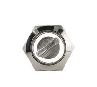 3MOG7Y1 19mm 2 3 Position Push Button Switch DPDT Illuminated Metal Selector Rotary with LED Waterproof Stainless Steel