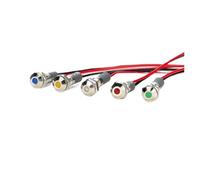 3MOG7Y1 1PC IP65 6mm LED Waterproof Metal Indicator Light Signal Lamp with Wire 5V 12V 24V 220V Red/Yellow/Blue/Green/White Metal Button