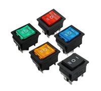 3MOG7Y1 1pc KCD4 1PCS Rocker Switch Power Switch ON-OFF-ON 3-Position 6-Pin Electrical Equipment Lighted Switch 16A 250V AC 20A 125V Red