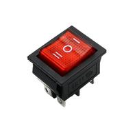 3MOG7Y1 1pc KCD4 1PCS Rocker Switch Power Switch ON-OFF-ON 3-Position 6-Pin Electrical Equipment Lighted Switch 16A 250V AC 20A 125V Red