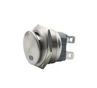 3MOG7Y1 22mm 2NO Metal Button Rocker Switch Stainless Steel 15A 12V Self-locking Two Positions Car Toggle Switches 250V 16A 4 Pins Red