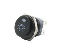 3MOG7Y1 22mm 2NO Metal Button Rocker Switch Stainless Steel 15A 12V Self-locking Two Positions Car Toggle Switches 250V 16A 4 Pins Red
